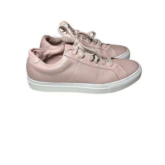 Greats Brooklyn The Royal Sneakers Size 8.5‎ Blush Perforated Shoes Leather Pink - Picture 2 of 10
